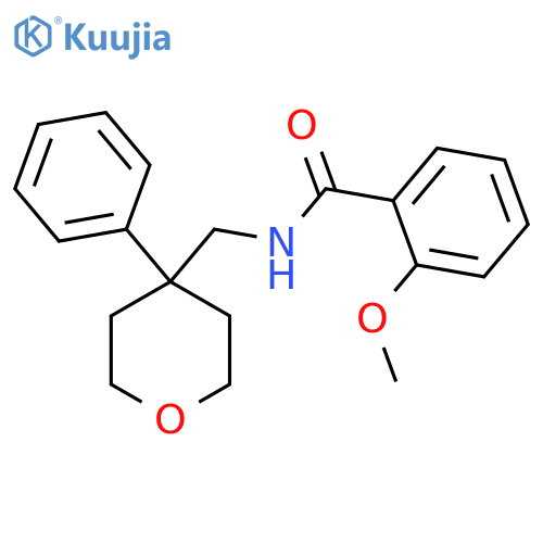 2-methoxy-N-(4-phenyloxan-4-yl)methylbenzamide structure