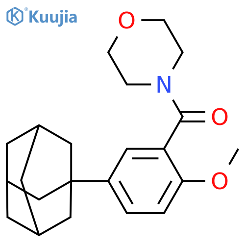 4-5-(adamantan-1-yl)-2-methoxybenzoylmorpholine structure