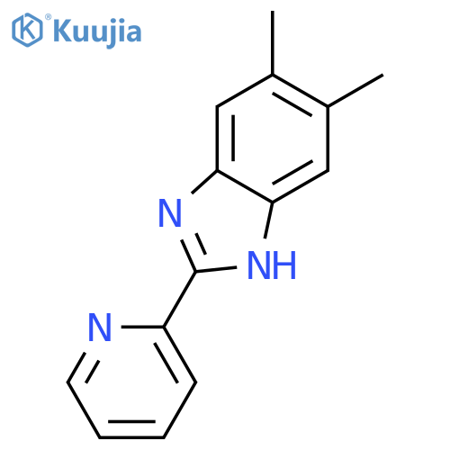 1H-Benzimidazole, 5,6-dimethyl-2-(2-pyridinyl)- structure