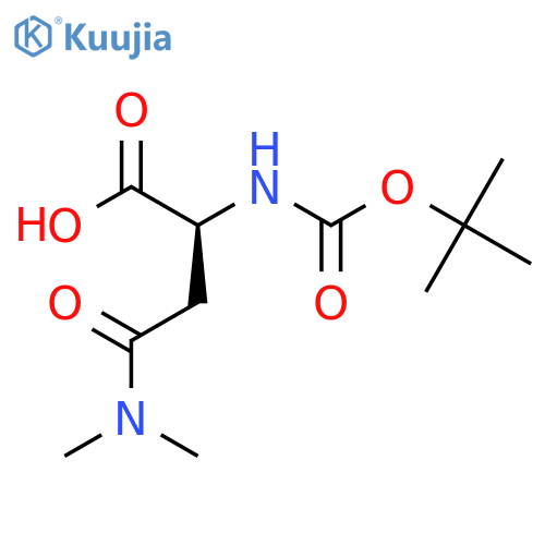 (S)-2-((tert-Butoxycarbonyl)amino)-4-(dimethylamino)-4-oxobutanoic acid structure