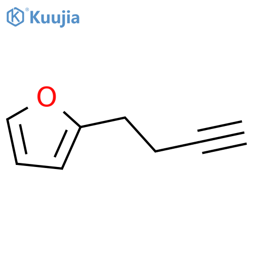 2-(but-3-yn-1-yl)furan structure