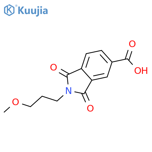 2-(3-Methoxypropyl)-1,3-dioxo-2,3-dihydro-1H-isoindole-5-carboxylic Acid structure