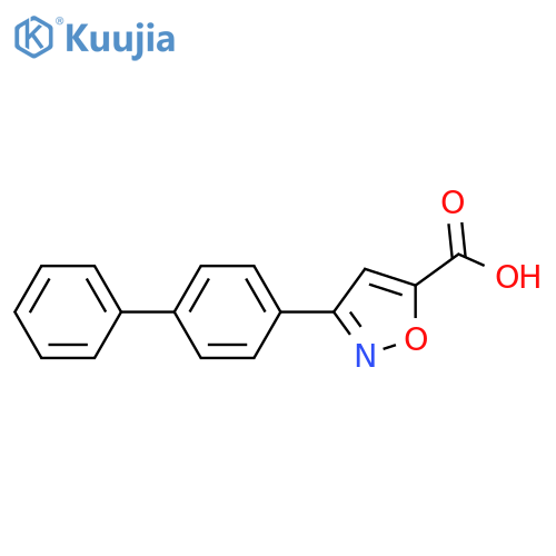 3-(4-phenylphenyl)-1,2-oxazole-5-carboxylic acid structure