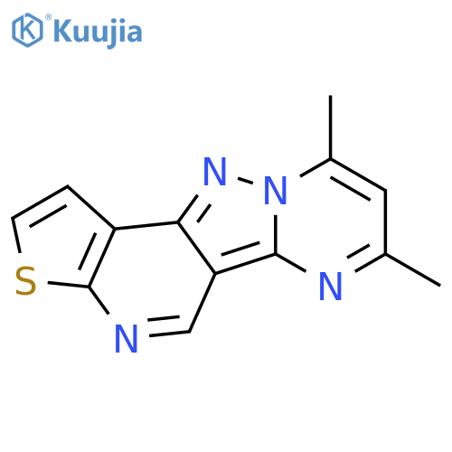 7,9-dimethylthieno[3'''',2'''':5'',6'']pyrido[4'',3'':3,4]pyrazolo[1,5-a]pyrimidine structure