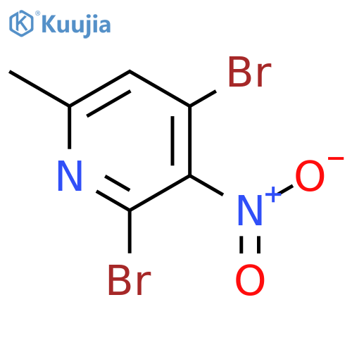 2,4-Dibromo-6-methyl-3-nitropyridine structure
