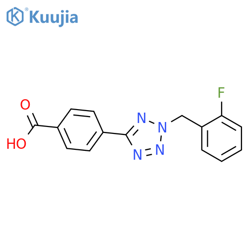 4-[2-(2-Fluoro-benzyl)-2H-tetrazol-5-yl]-benzoic acid structure