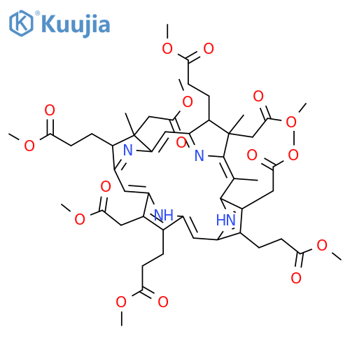21H,22H-Porphine-3,7,12,17-tetrapropanoic acid, 12,13,17,18-tetrahydro-2,8,13,18-tetrakis(2-methoxy-2-oxoethyl)-13,18,20-trimethyl-, tetramethyl ester, (12S,13S,17S,18S)- (9CI) structure