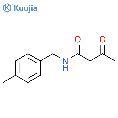 N-(4-methylphenyl)methyl-3-oxobutanamide structure