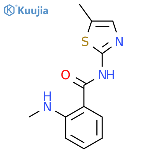 Benzamide, 2-(methylamino)-N-(5-methyl-2-thiazolyl)- (9CI) structure