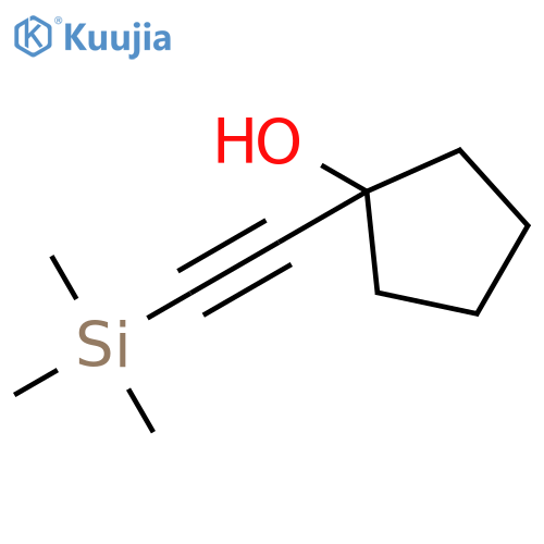 1-2-(trimethylsilyl)ethynylcyclopentan-1-ol structure