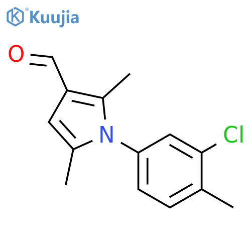 1-(3-CHLORO-4-METHYLPHENYL)-2,5-DIMETHYL-1H-PYRROLE-3-CARBALDEHYDE structure
