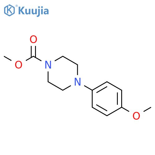 1-Piperazinecarboxylic acid, 4-(4-methoxyphenyl)-, methyl ester structure