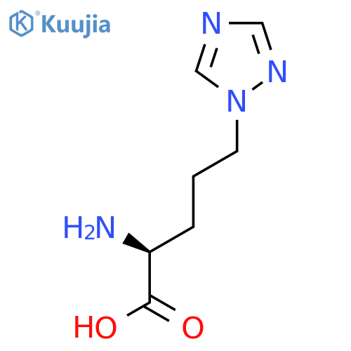 (2S)-2-amino-5-(1H-1,2,4-triazol-1-yl)pentanoic acid structure