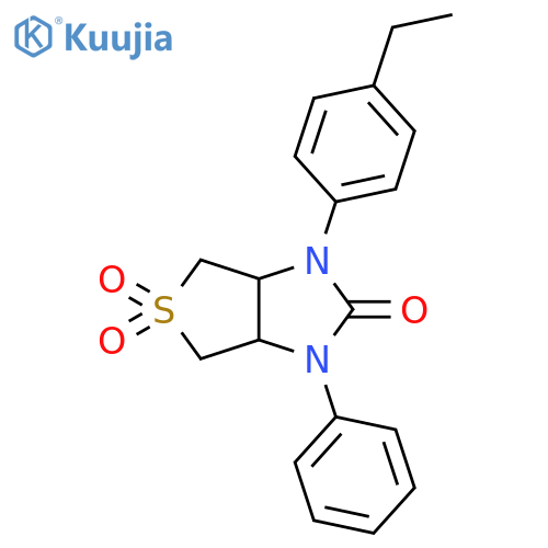 1-(4-ethylphenyl)-3-phenyl-hexahydro-1H-5lambda6-thieno3,4-dimidazole-2,5,5-trione structure