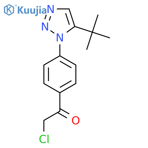 1-4-(5-tert-butyl-1H-1,2,3-triazol-1-yl)phenyl-2-chloroethan-1-one structure
