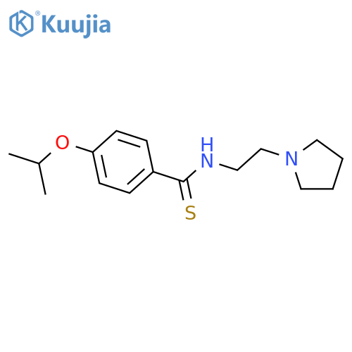 Benzenecarbothioamide,4-(1-methylethoxy)-N-[2-(1-pyrrolidinyl)ethyl]- structure