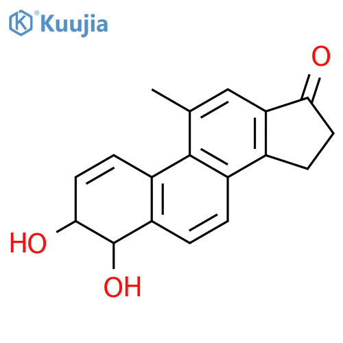 17H-Cyclopenta[a]phenanthren-17-one,3,4,15,16-tetrahydro-3,4-dihydroxy-11-methyl-, trans- (9CI) structure