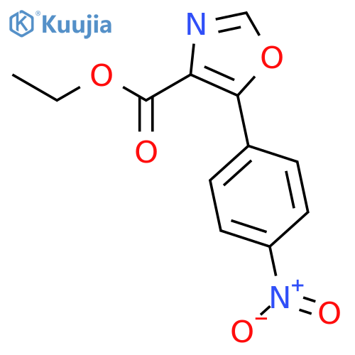 Ethyl 5-(4-nitrophenyl)oxazole-4-carboxylate structure