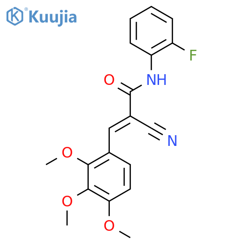 2-cyano-N-(2-fluorophenyl)-3-(2,3,4-trimethoxyphenyl)prop-2-enamide structure