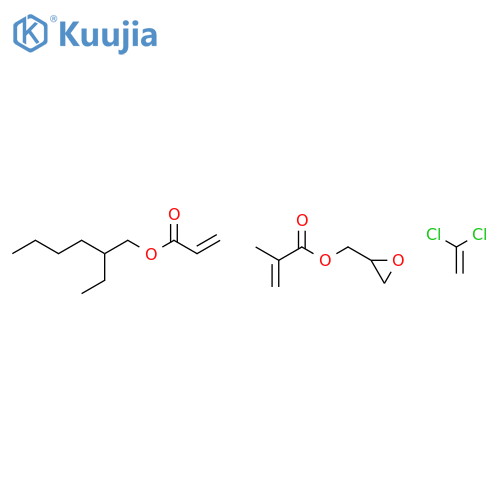 1,1-dichloroethene; 2-ethylhexyl prop-2-enoate; oxiran-2-ylmethyl 2-methylprop-2-enoate structure