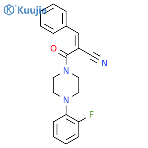 2-[4-(2-Fluorophenyl)piperazine-1-carbonyl]-3-phenylprop-2-enenitrile structure