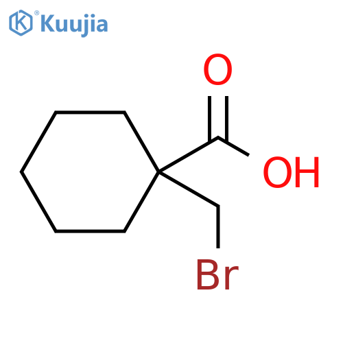 1-(bromomethyl)cyclohexane-1-carboxylic acid structure
