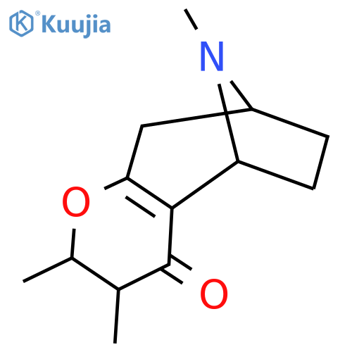 2,3,10-trimethyl-2,3,6,7,8,9-hexahydro-5,8-epiminocyclohepta[b]pyran-4(5H)-one structure
