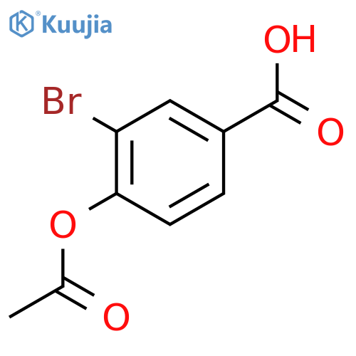 4-Acetoxy-3-bromobenzoic acid structure