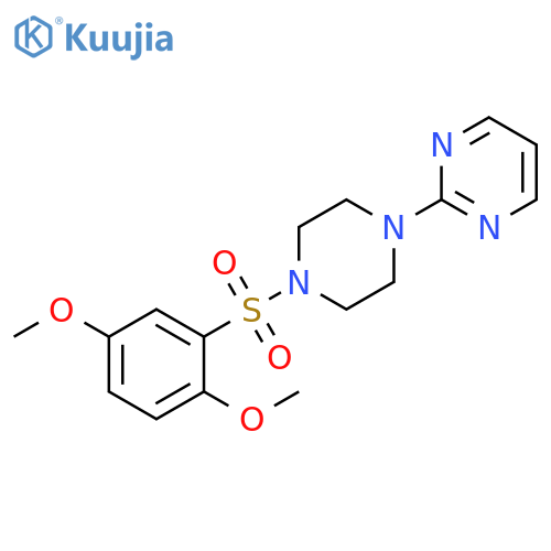 2-[4-(2,5-dimethoxybenzenesulfonyl)piperazin-1-yl]pyrimidine structure