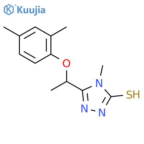 5-1-(2,4-Dimethylphenoxy)ethyl-4-methyl-4H-1,2,4-triazole-3-thiol structure