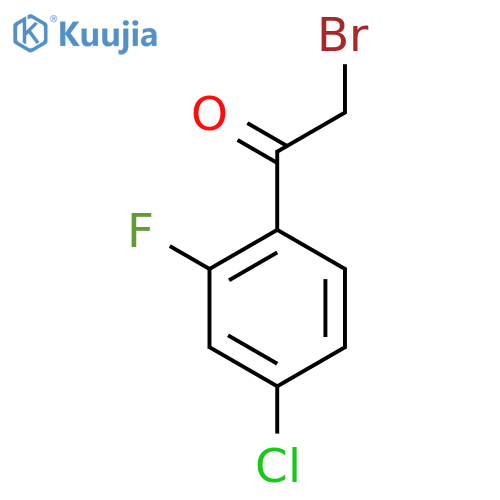 2-Bromo-1-(4-chloro-2-fluorophenyl)ethanone structure