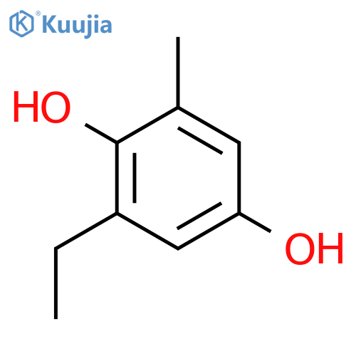 1,4-Benzenediol, 2-ethyl-6-methyl- structure