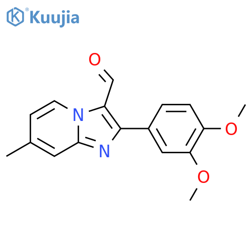 2-(3,4-Dimethoxyphenyl)-7-methylimidazo[1,2-a]pyridine-3-carbaldehyde structure