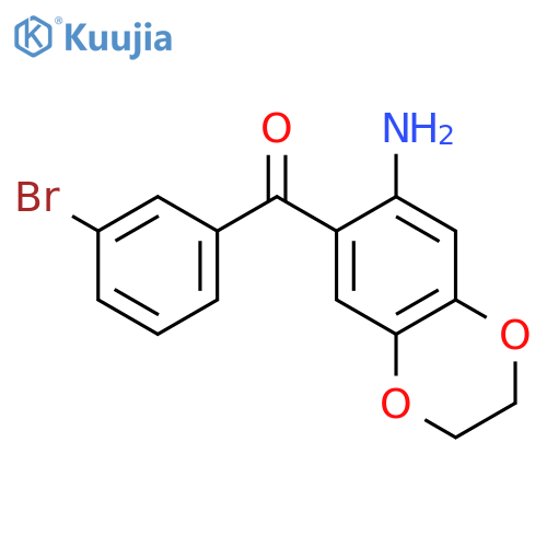 (7-Amino-2,3-dihydro-1,4-benzodioxin-6-yl)(3-bromophenyl)methanone structure