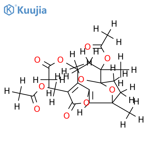 O1-Me,8,10,13-Tri-Ac-13-Methyl,8-Ac-1,4-Epoxy-1,8,10,13-tetrahydroxy-5,7(11)-germacradien-12,6-olide structure