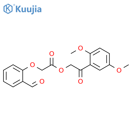 2-(2,5-Dimethoxyphenyl)-2-oxoethyl 2-(2-formylphenoxy)acetate structure
