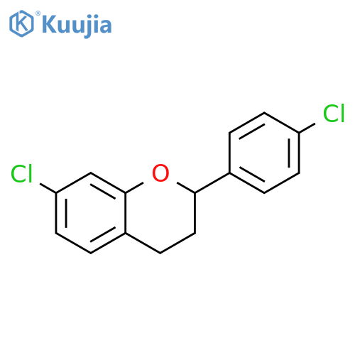 2H-1-Benzopyran, 7-chloro-2-(4-chlorophenyl)-3,4-dihydro- structure
