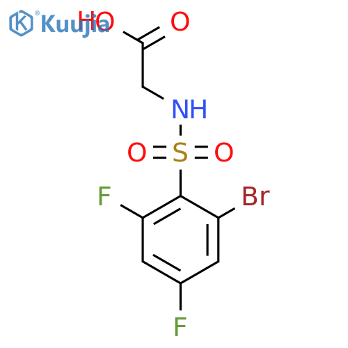 [[(2-BROMO-4,6-DIFLUOROPHENYL)SULFONYL]AMINO]ACETIC ACID structure
