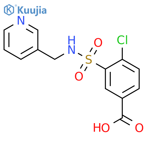 4-chloro-3-{(pyridin-3-yl)methylsulfamoyl}benzoic acid structure