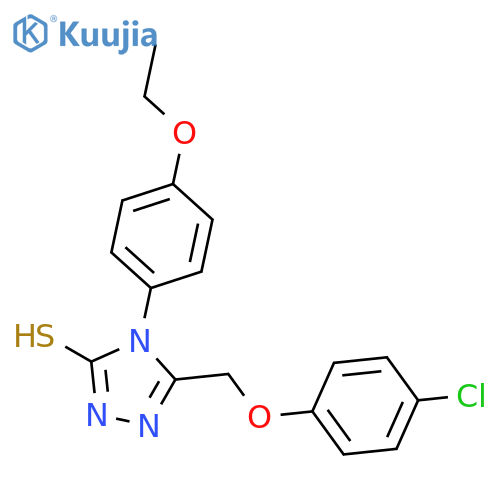 5-(4-chlorophenoxy)methyl-4-(4-ethoxyphenyl)-4H-1,2,4-triazole-3-thiol structure