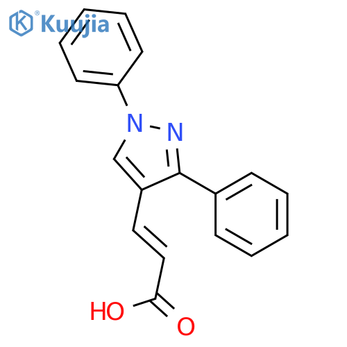 3-(1,3-diphenyl-1H-pyrazol-4-yl)prop-2-enoic acid structure