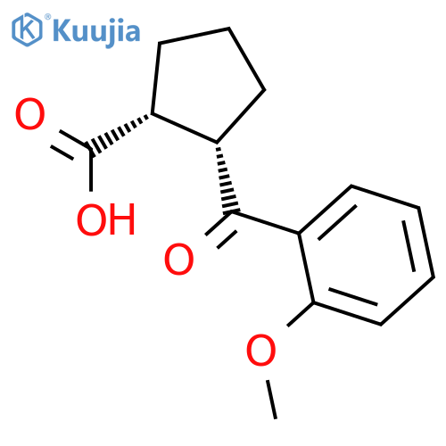 cis-2-(2-Methoxybenzoyl)cyclopentane-1-carboxylic acid structure