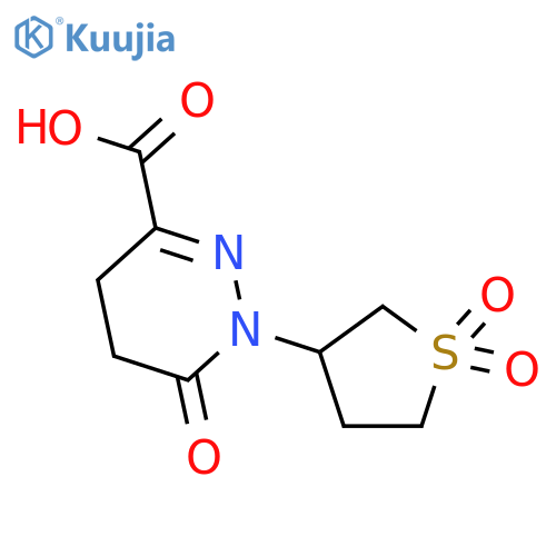 1-(1,1-dioxo-1λ?-thiolan-3-yl)-6-oxo-1,4,5,6-tetrahydropyridazine-3-carboxylic acid structure