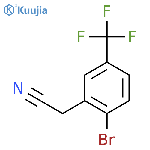 2-2-bromo-5-(trifluoromethyl)phenylacetonitrile structure