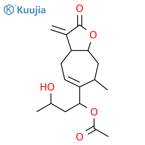 2H-Cyclohepta[b]furan-2-one, 6-[1-(acetyloxy)-3-hydroxybutyl]-3,3a,4,7,8,8a-hexahydro-7-methyl-3-methylene- (9CI) structure
