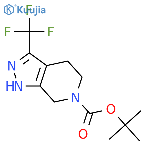 tert-butyl 3-(trifluoromethyl)-1,4,5,7-tetrahydropyrazolo[3,4-c]pyridine-6-carboxylate structure