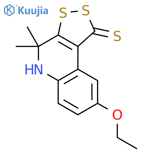 8-Ethoxy-4,4-dimethyl-4,5-dihydro-1H-1,2dithiolo3,4-cquinoline-1-thione structure