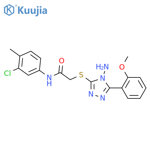 2-{[4-amino-5-(2-methoxyphenyl)-4H-1,2,4-triazol-3-yl]sulfanyl}-N-(3-chloro-4-methylphenyl)acetamide structure