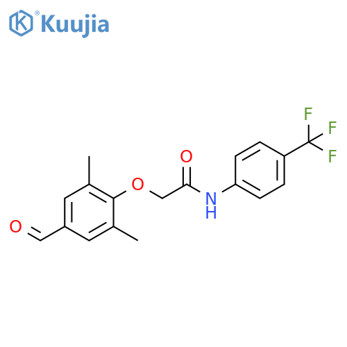 2-(4-Formyl-2,6-dimethylphenoxy)-N-[4-(trifluoromethyl)phenyl]acetamide structure