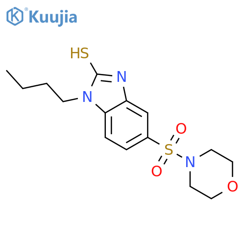 1-butyl-5-(morpholine-4-sulfonyl)-1H-1,3-benzodiazole-2-thiol structure
